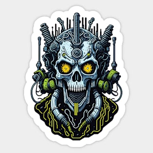 Cyborg Heads S03 D02 Sticker